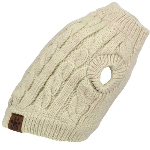 C.C Pet Cable Knit Sweater Size L (20-26 lbs) - Picture 6 of 10